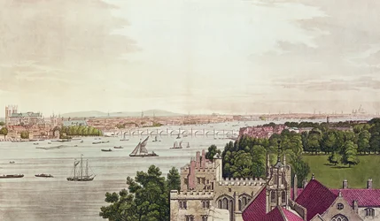 Ansicht von London von Lambeth, gestochen von J.C. Stadler, 1795